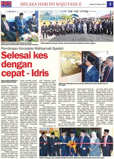 MRS Masjid Tanah Telah Beroperasi